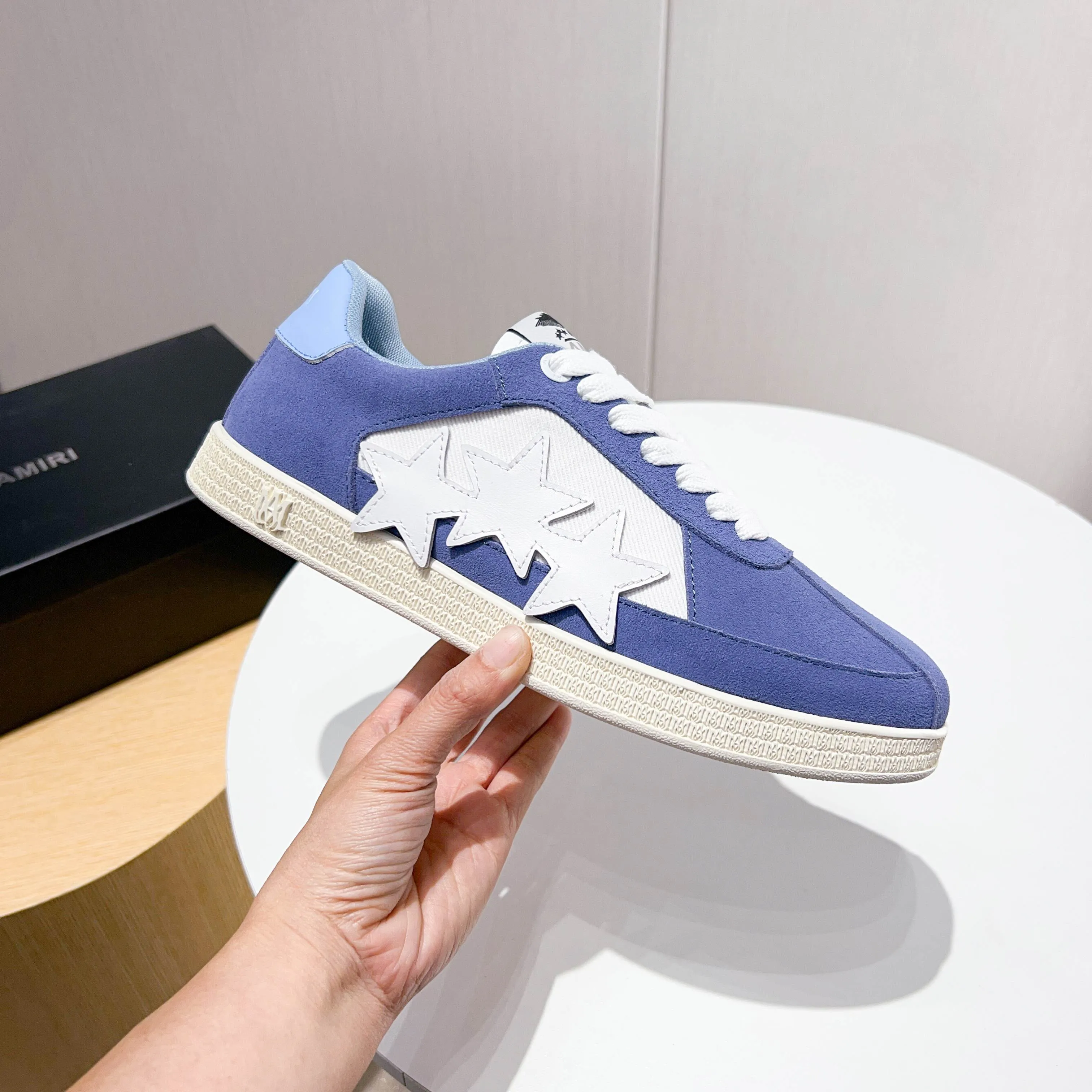 Men's shoes 💰420 [New style] 🌲🌲Balmain - New Amiri trendy shoes, low-top casual sports shoes, the same style as celebrities, made of selected pebbled cowhide and frosted cowhide, original outsole, comfortable on the feet, high-end workmanship, welcome to buy. Size: 39-45 (46 customized)